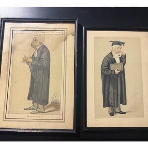 Collection of 2 Vanity Fair Lithographs Benjamin Jowett & John Humffreys Parry